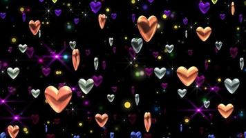 Hearts floating background