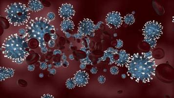 Viruses Pathogens infection in Blood stream video