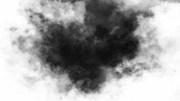 High Contrast Black Clouds on White Background video
