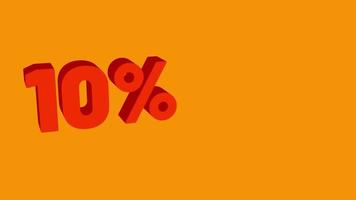 Orange And Red Percent Numbers Bold video