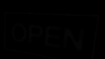 We're Open Neon Sign Background Seamless Looping video