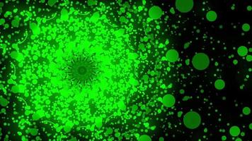 puntos verdes en un movimiento circular video