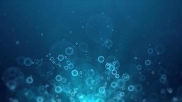 Abstract blue bubble background