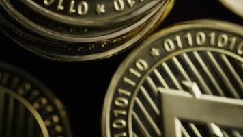 Rotating shot of Bitcoins digital cryptocurrency - BITCOIN LITECOIN 347 video