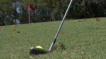 golf schoot chips op groen video