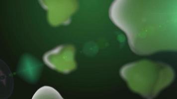 animerade gröna bakterier i plasma video
