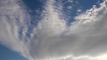 White Cumulus Clouds On The Background of a Clear Sky video