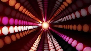 Animazione 3D del tunnel di luce per i tuoi sfondi video.