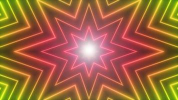 Abstract Neon Shiny Star Shape Background Loop video