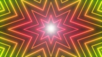 Abstract Neon Shiny Star Shape Background Loop video