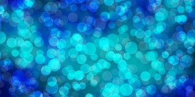 Light BLUE vector background with circles.