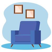 living room home place with couch vector