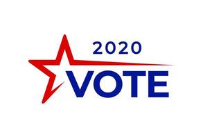 Usa Vote Text. Vector Illustration of Presidential Election Day Usa Debate of President Voting 2020. Election Banner Design. Political Flyer Vector Election Day