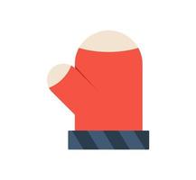 Mittens flat icon. Flat Christmas Thumbs Up Glove Icon Vector illustration