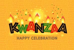 banner para kwanzaa con colores tradicionales. vector