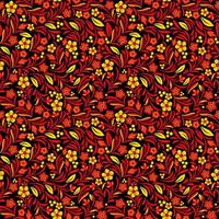 Seamless pattern in traditional russian khokhloma style vector