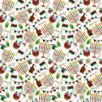 Seamless pattern for Kwanzaa with traditional colors vector