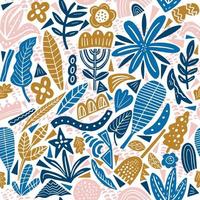 Collage style seamless repeat pattern vector