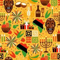 Seamless pattern for Kwanzaa vector