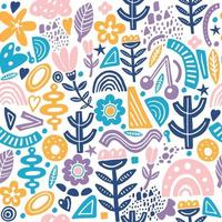 Collage style seamless repeat pattern
