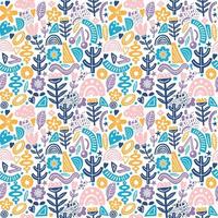 Collage style seamless repeat pattern vector