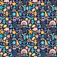 Collage style seamless pattern vector