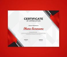 plantilla de diseño de certificado de premio moderno corporativo vector