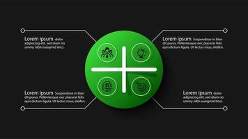 Circle infographic design vector