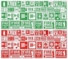 Set of Fire extinguisher Signs vector