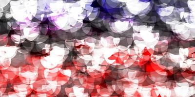 Dark Red vector background with bubbles.