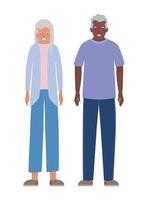 Isolated grandmother and grandfather design vector