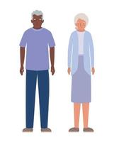 Isolated grandmother and grandfather design vector