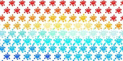 Light Blue, Red vector pattern with coronavirus elements