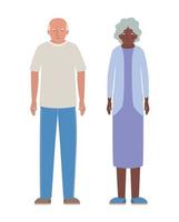 Isolated grandmother and grandfather design vector