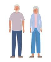 Isolated grandmother and grandfather design vector