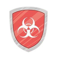 Hazard inside shield vector design