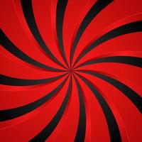 Fondo radial de remolino espiral negro y rojo. fondo de vórtice y hélice. ilustración vectorial vector