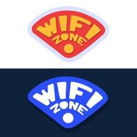 Wifi zone. Sticker for social media content. Vector hand drawn illustration design.