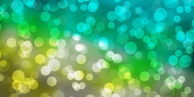 Light Blue, Green vector pattern with circles.