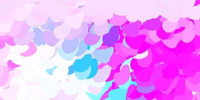 Light pink, blue vector texture with memphis shapes.