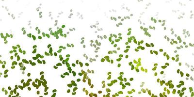 Light green vector texture with memphis shapes.