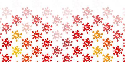 Light orange vector template with flu signs