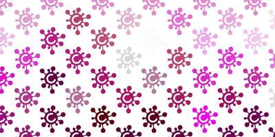 Light Pink vector texture with disease symbols.