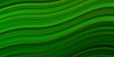 Light Green vector pattern with curves.