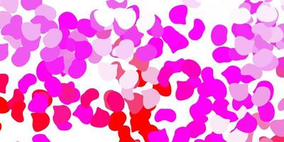 Light pink vector pattern with abstract shapes