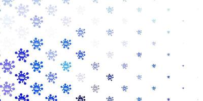 Light pink, blue vector backdrop with virus symbols