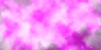 Light Pink vector background with colorful stars.