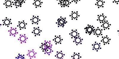 Light purple vector template with flu signs