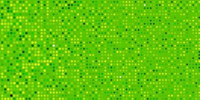 Light Green vector background with bubbles.