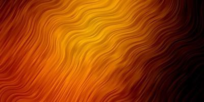 Telón de fondo de vector naranja oscuro con líneas dobladas.